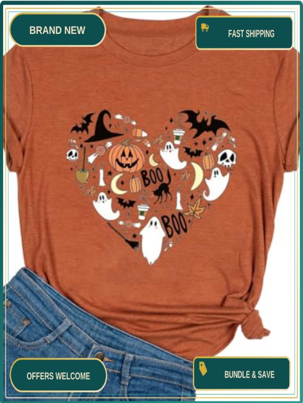 Womens Fall Pumpkin Graphic Tee Thanksgiving Halloween Short Sleeve Crew Neck